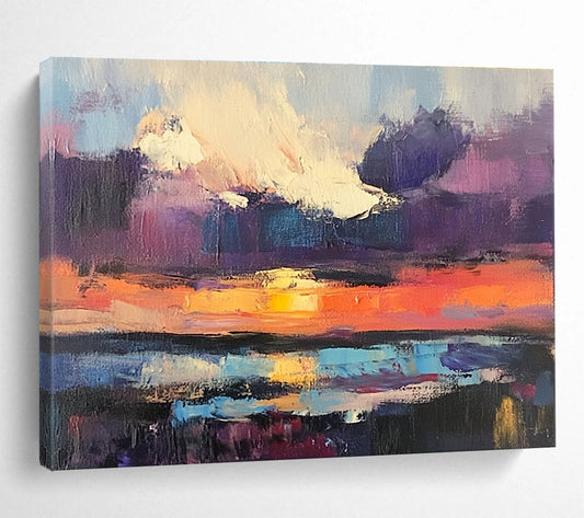 Colorful Sunset Sky Art for Rooftop Lounge & Bohemian - Style Living Room SC134