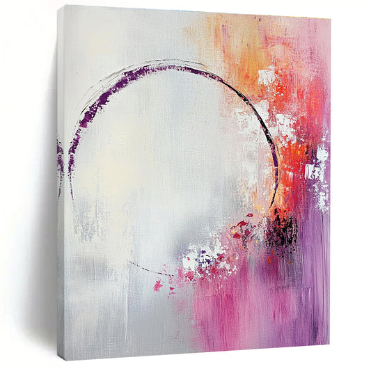 Purple and Orange Abstract Circle for Bohemian - Style Lounge & Art Gallery Foyer STSC429