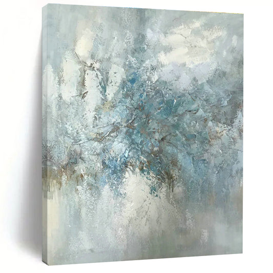 Blue - Grey Abstract Art for Living Room & Bedroom DLZ0475