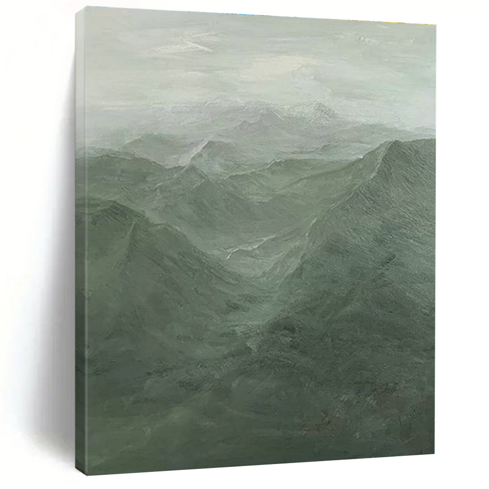 Vast Green Mountainscape Art for Outdoor - Themed Lodge & Nature - Inspired Home Office DLZ2197