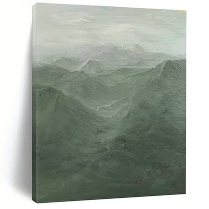 Vast Green Mountainscape Art for Outdoor - Themed Lodge & Nature - Inspired Home Office DLZ2197