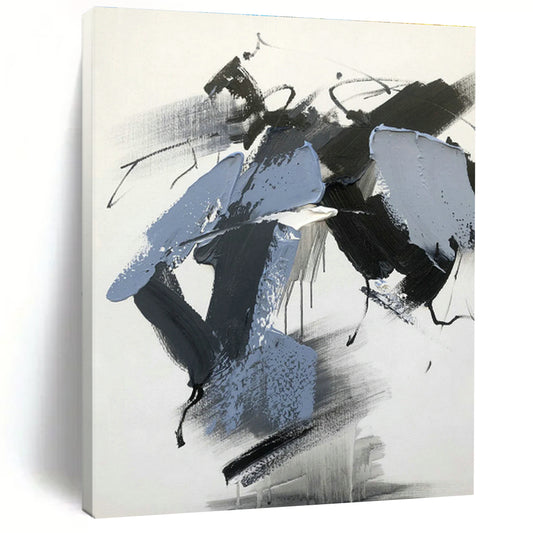 Gray - Blue Abstract Art for Creative Agency & Modern Lounge DLZ0808