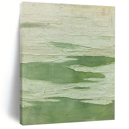 Light Green Textured Abstract Art for Eco - Friendly Home & Botanical Store DLZ1224