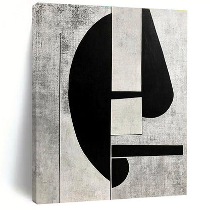 Geometric Black and White Abstract for Contemporary Office Lobby & Modern Art Gallery Corridor STSC465