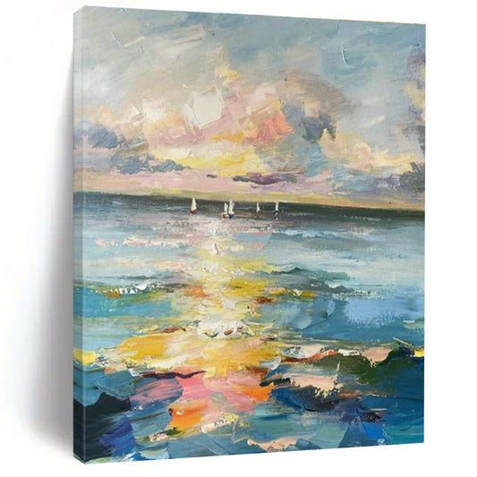 Seaview Sailboats Art for Living Room & Cottage DLZ0338