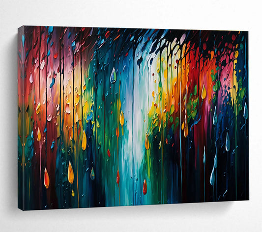 Colorful Raindrop Oil Painting for Creative Studio Break Areas DLZ3251