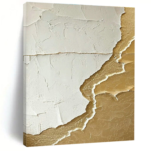 White - Gold Relief Art for Luxury Hotel Suite & High - End Jewelry Boutique DLZ0993