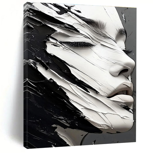 Textured Face Portrait for Contemporary Art Museum & High - End Beauty Studio STSC989