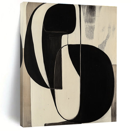 Black and White Geometric Abstract for Industrial - Chic Loft & Modern Art Studio STSC472