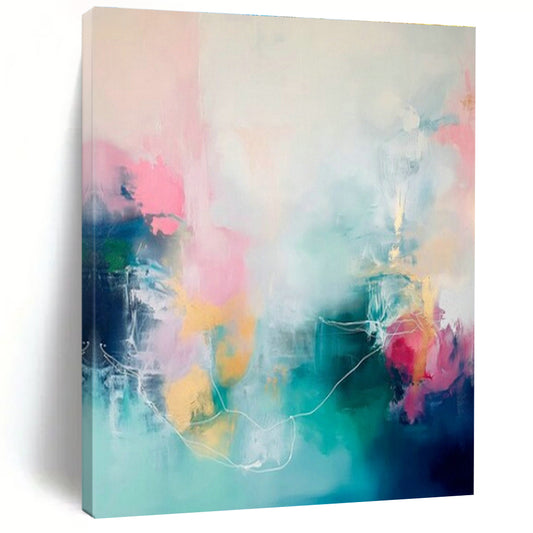 Soft Pastel Abstract Art for Modern Spa & Feminine Home Bedroom DLZ2082