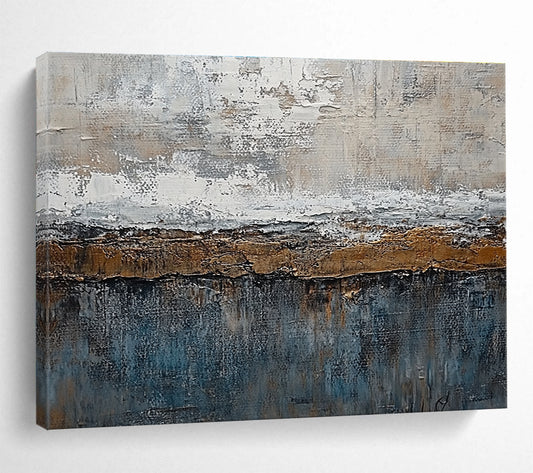 Abstract Textured Landscape Art for Rustic Cabin & Earth - Tone Themed Restaurant SC174