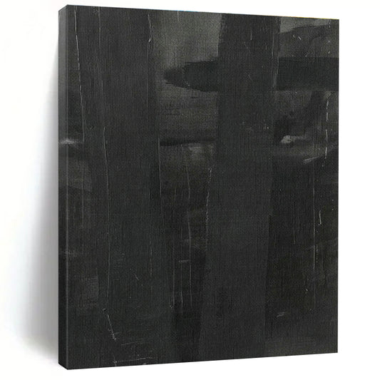 Dark Gray Abstract Art for Sophisticated Library & Home Bedroom DLZ1162