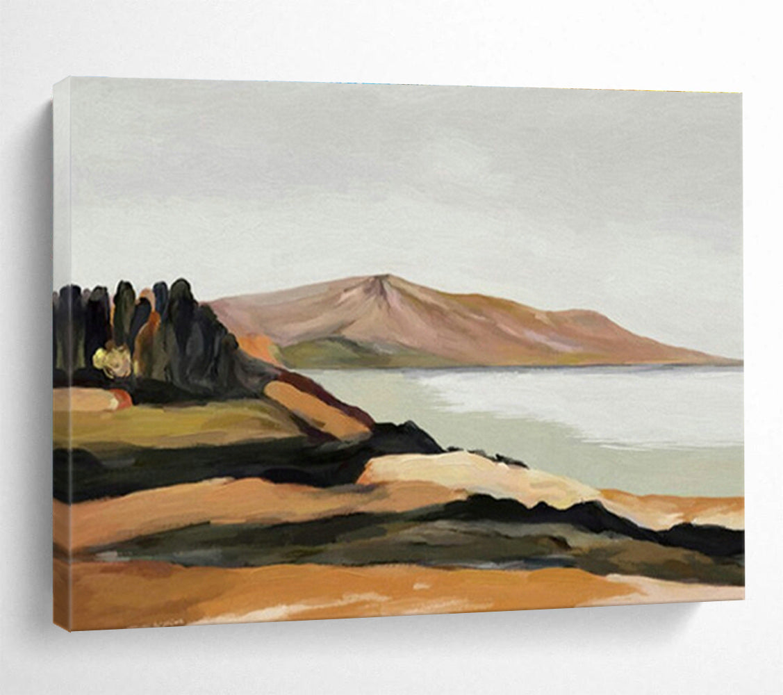 Minimalist Landscape Oil Painting for Modern Scandinavian Living Rooms DLZ3113