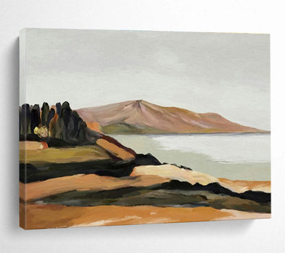 Minimalist Landscape Oil Painting for Modern Scandinavian Living Rooms DLZ3113