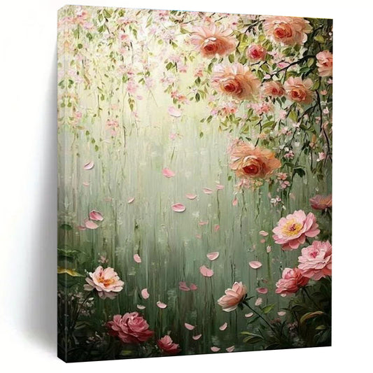 Romantic Floral Waterfall Art for Wedding Venue Lounge & Feminine Boudoir DLZ2253