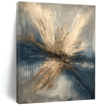 Explosive Blue and Gold Abstract for Luxury Hotel Lobby & Upscale Dining Area STSC644
