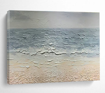 Textured Beach Scene Art for Coastal Home Entryway Accents DLZ3249