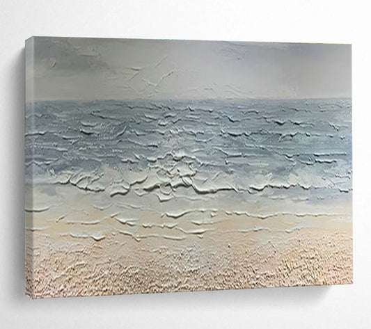 Textured Beach Scene Art for Coastal Home Entryway Accents DLZ3249