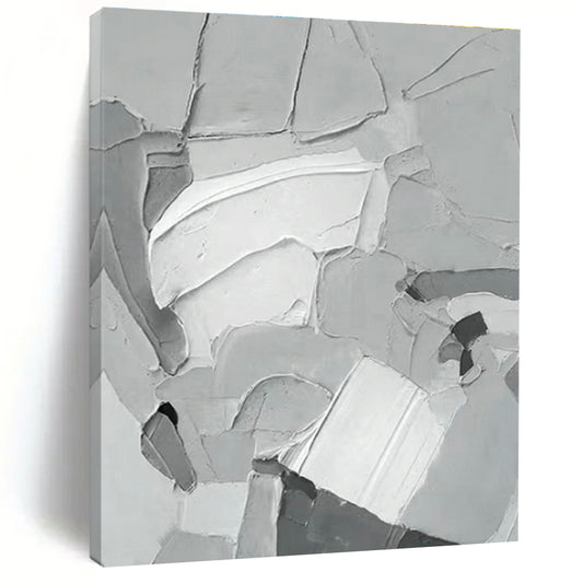 Gray Textured Abstract Art for Industrial Loft & Architecture Firm DLZ0619