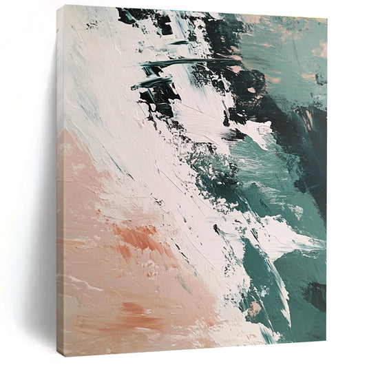 Abstract Green and White Art for Contemporary Art Studio & Creative Home Office STSC1437
