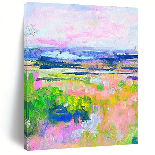 Dreamy Colorful Field Landscape for Bohemian Cottage & Artistic Garden Café DLZ0941