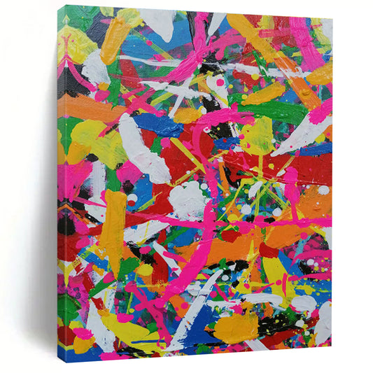 Colorful Splatter Painting for Kids’ Playroom & Trendy Bar DLZ1284
