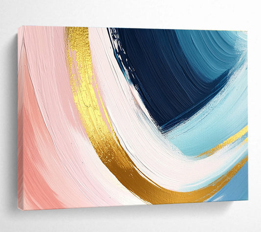 Soft Colorful Brushstrokes Art for Cozy Café & Bohemian - Style Home SC443