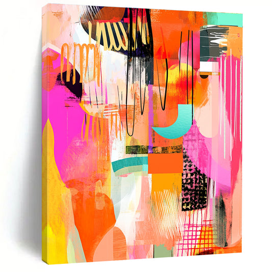 Lively Colorful Abstract Art for Playroom & Creative Studio STSC046