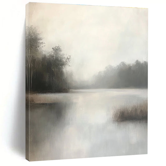 Misty Lake Landscape for Serene Bedroom & Nature - Inspired Café STSC1100