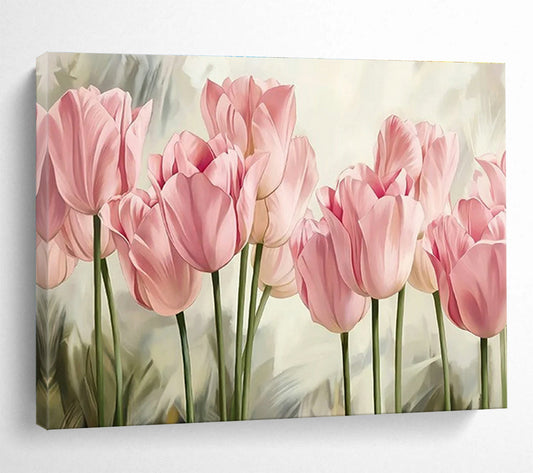 Pink Tulip Art for Feminine - Themed Beauty Salon Waiting Areas DLZ3282