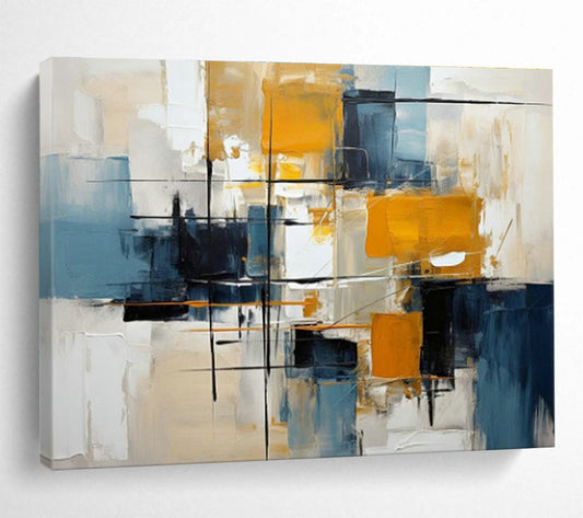 Geometric Color - Block Abstract Art for Modern Office Break Rooms DLZ2567