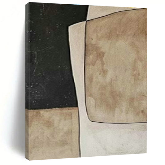 Brown and Black Geometric Collage Art for Art Studio & Industrial - Chic Loft DLZ1982
