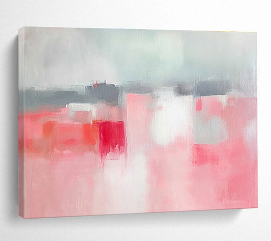 Soft Pink - Toned Abstract Art for Romantic Bedroom & Poetry - Writing Studio SC257