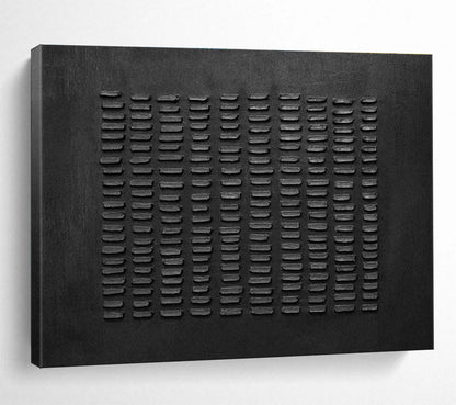 Black Textured Abstract Art for Industrial - Style Lounges DLZ2473