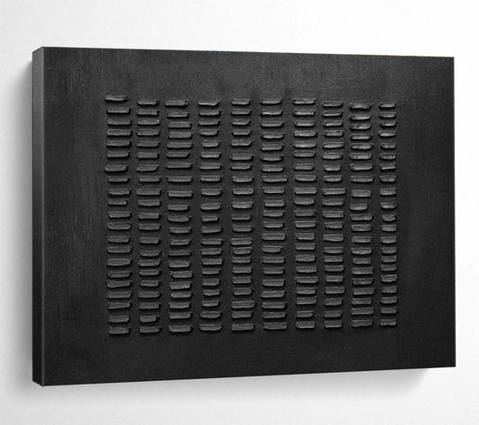Black Textured Abstract Art for Industrial - Style Lounges DLZ2473