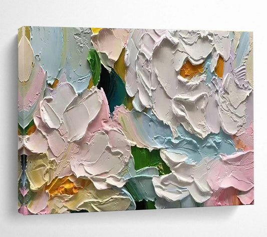 Pastel Flower Relief Art for Bridal Boutique Fitting Rooms DLZ3201
