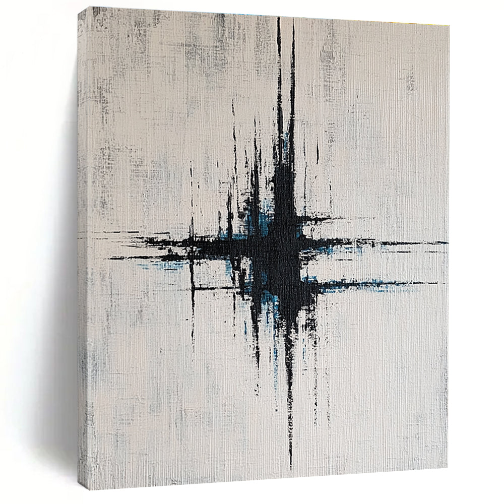 Black and Blue Abstract Cross for Luxury Spa & Modern Home Theater STSC439