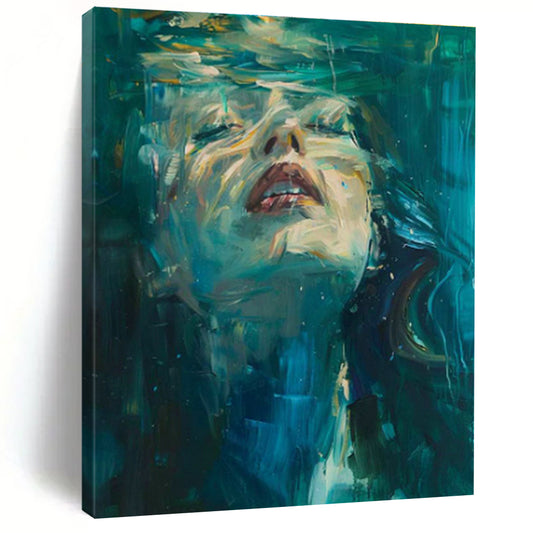 Underwater Portrait Abstract Art for Bedroom & Spa Retreat DLZ1190