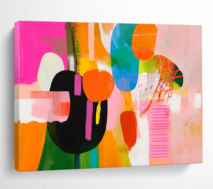 Colorful Abstract Shapes Art for Vibrant Living Room & Creative Office SC300