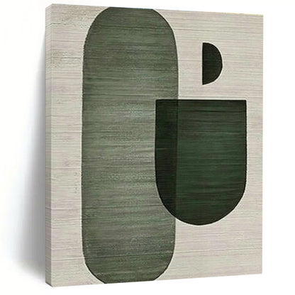 Green Geometric Shapes Art for Modern Office Lounge & Minimalist Home Study DLZ1520
