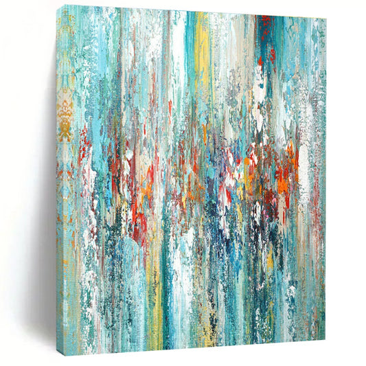Colorful Vertical Stripes Abstract Art for Living Room & Studio DLZ0441