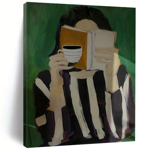 Reading Figure Art for Cozy Home Library Relaxation Spots DLZ0214