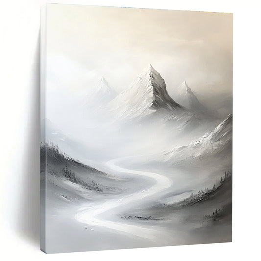 Misty Mountain Landscape Serene Landscape Art for Zen - Inspired Home & Nature - Lover’s Study STSC1492