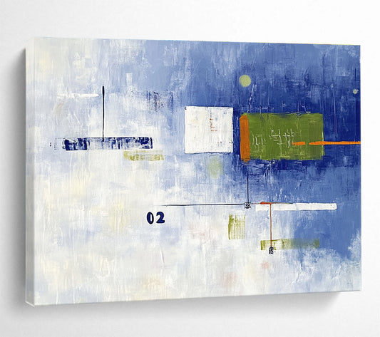 Blue - Toned Abstract Art for Creative Workshop & Nautical - Themed Restaurant SC493