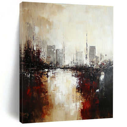 Abstract Cityscape with Reflections Art for Urban Rooftop Bar & Architect’s Conference Room STSC148