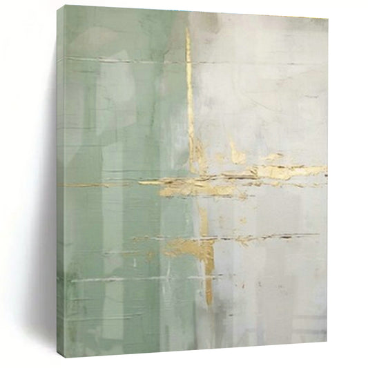 Gold - Green Abstract Art for Elegant Hotel Lobby & Art - Focused Home Office DLZ1940