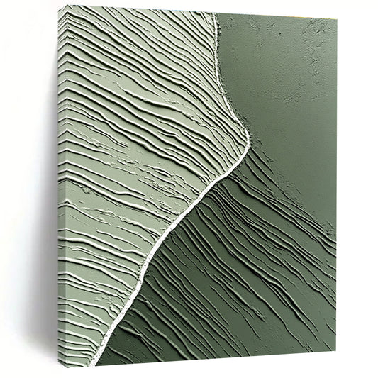 Textured Green Waves for Nature - Inspired Spa & Modern Eco - Friendly Home STSC962