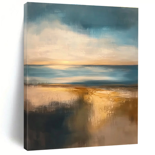 Serene Coastal Abstract Art for Beach House & Office Lounge STSC076