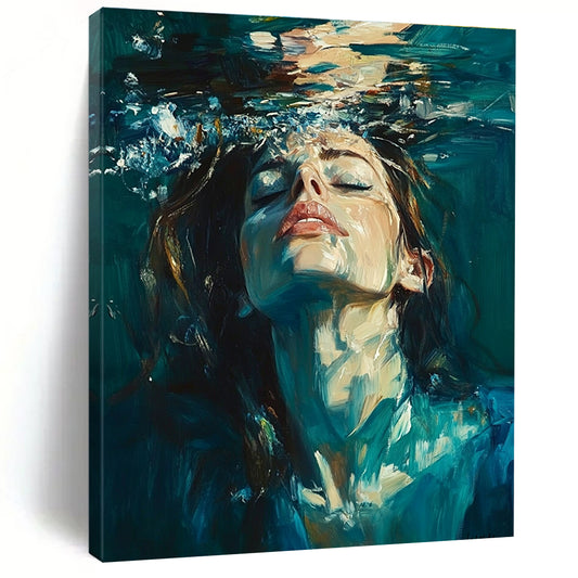 Woman Emerging from Water for Coastal Home Entryway & Beachfront Art Gallery STSC179