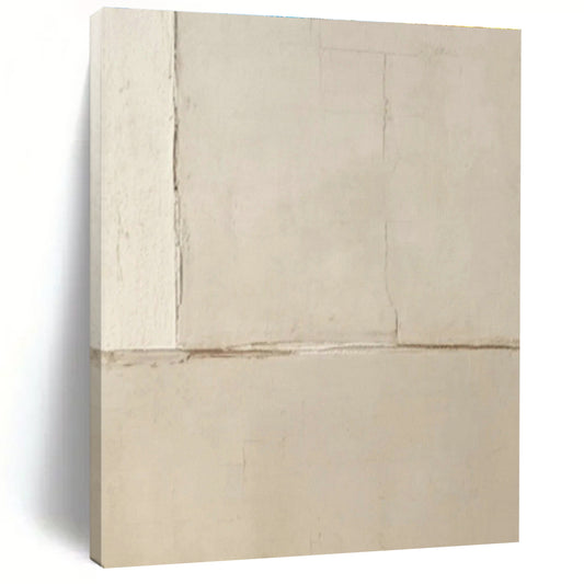 Minimalist Beige Abstract Art for Scandinavian - Style Nursery & Neutral - Toned Spa DLZ0854